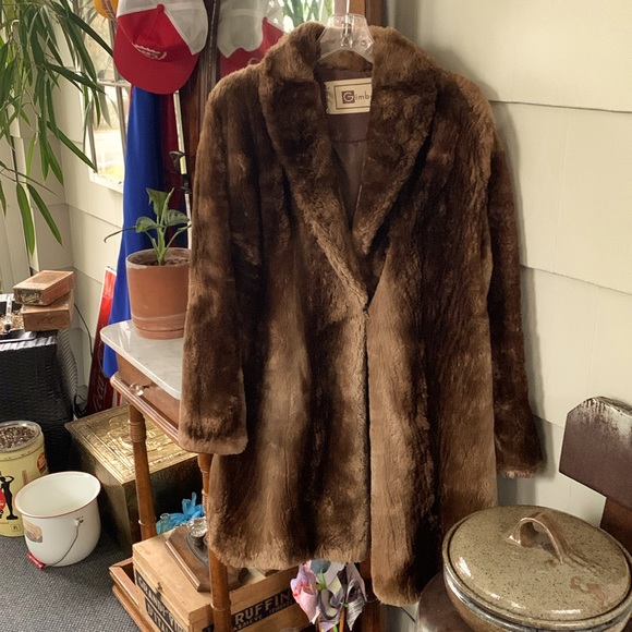 Gimbels Jackets & Coats Vintage Gimbels Pittsburgh Faux Fur Coat